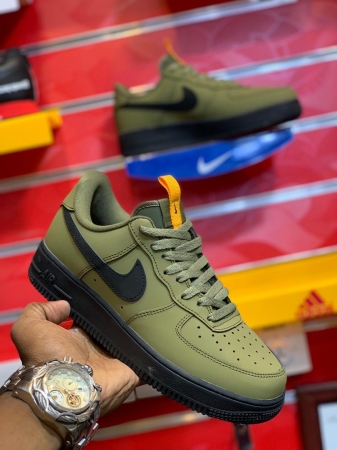 Nike Air Force 1 Jungle Green and Black Sneakers