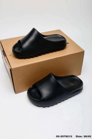 Black closed Adidas Yeezy 451 Slide in sandals