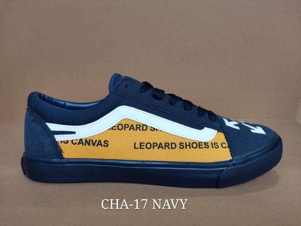 Navy Blue Printed CHA-17 rubber sole Leopard Unisex Quality Converse Rubber shoe Size 40-44