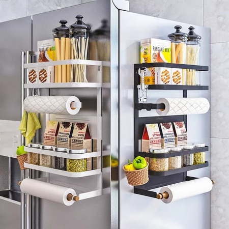 Multifunctional magnetic fridge Organizer for spices, cutlery, cutting boards 