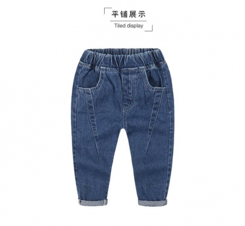 Blue quality elegant LR002-Kids Unisex Jeans 