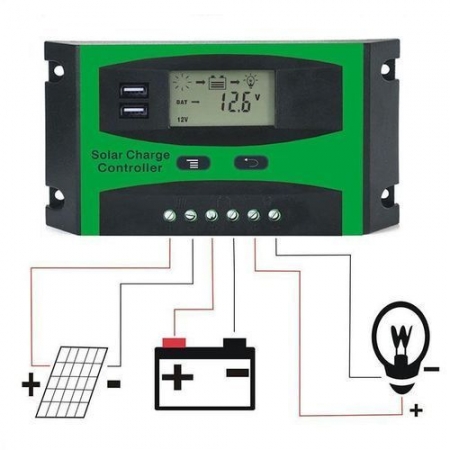 10A Solarmax Pwm 12V 24V Digital Solar Controller Lcd Function Dual