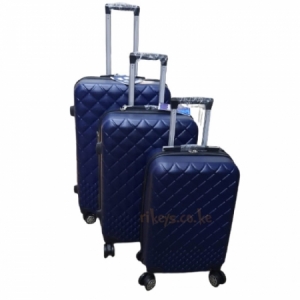3 in 1 blue plastic suitcase travel bags large medium small