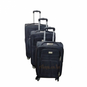 black 3 in 1 fabric suitcase Large Medium Small