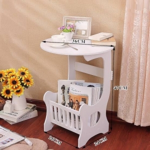 Bedside table,with a magazine holder