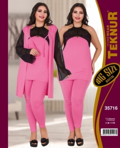 Hot Pink set of 3 excellent quality Turkey free size Waterfall, top and tight