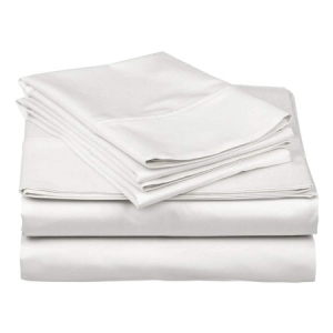 Plain white cotton bedsheets Size 7x8 One bedsheet Two pillowcases