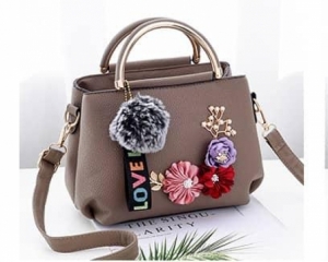 Luckywe Lady Womens Classic Handbags Embroidered flowers Handbag Tote Hobo Purse Leather Shoulder