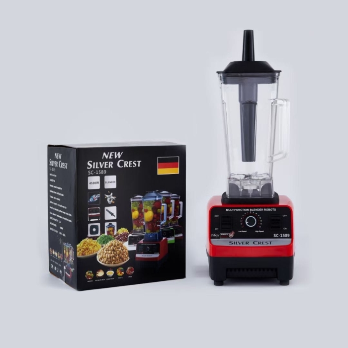 Hot Sale New 2 in 1 Silver Crest Blender 2L Food Processor 4500W High Power Commercial Electric Blender With Double Cups