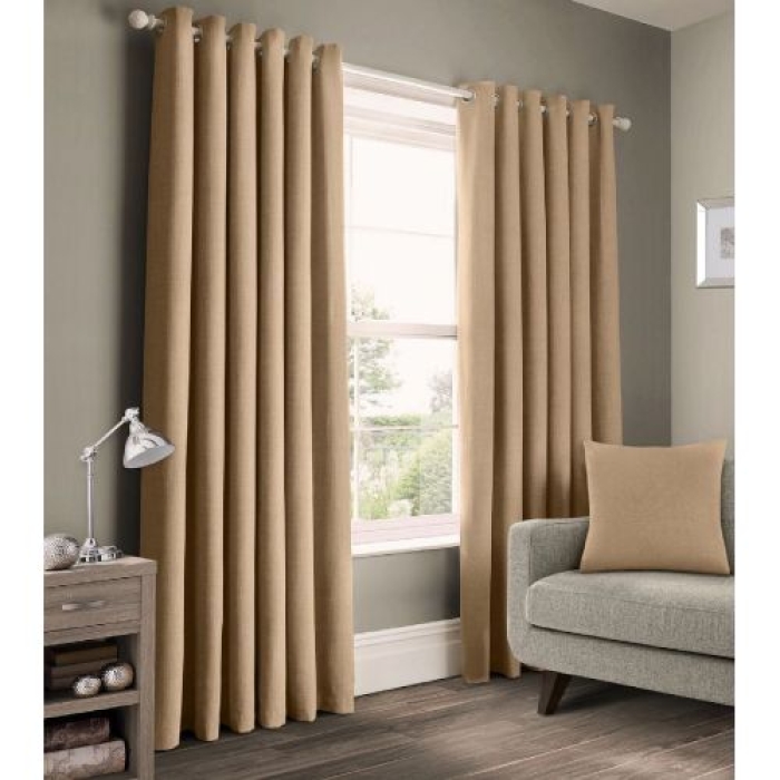 3pc 1.5m by 1.5m curtain, 2m sheer  eyelet design brown curtains