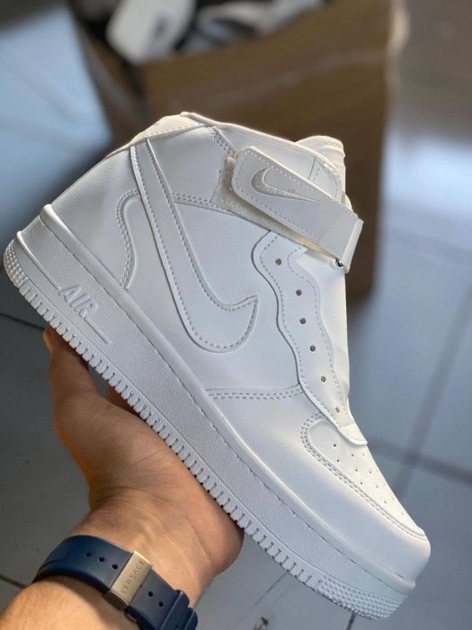 pure white air force sneakers 