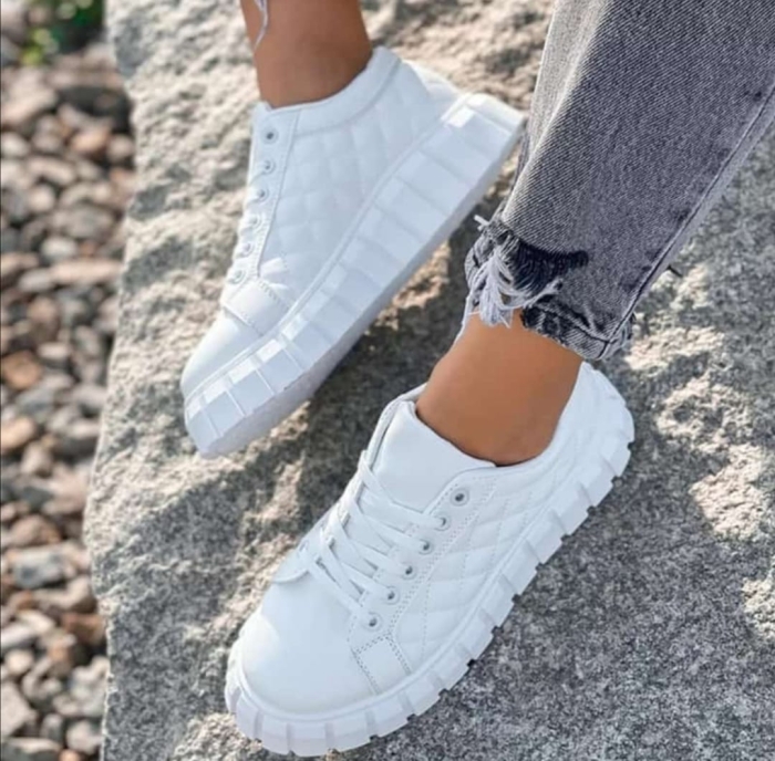 pure white ladies spongy  sneakers  sizes 37-40