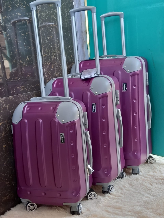 3pcs Travel in style High-end fiber suitcases comprising of small, medium, large