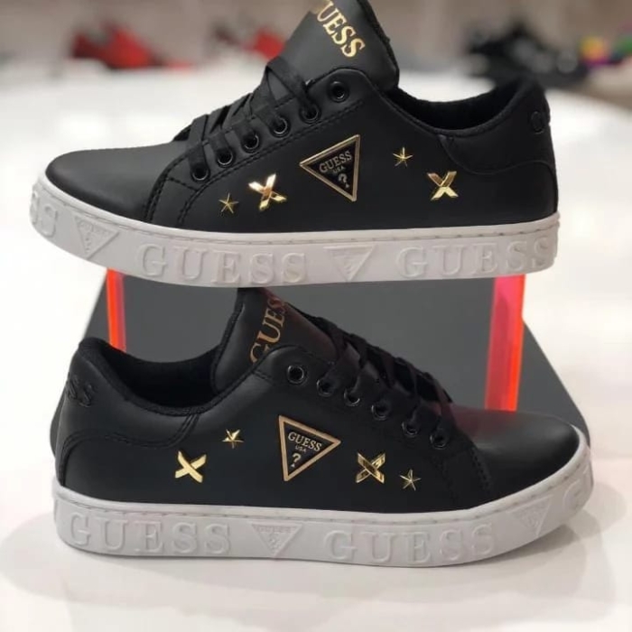 black with golden shinys Guess star Sneakers size:36/37/38 