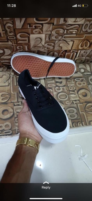 Best Vans Off the Wall Black color white soled Unisex Quality Canvas Rubber shoes Fine Grip Laced High Comfort confidence booster Size 36-45