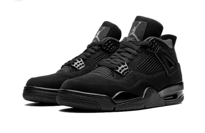 Distinguished Black Jordan 4 Retro youth exclusive colorway released in May 2021 of Michael Jordan’s third signature shoe sneakers of the best look Sizes 38 to 45