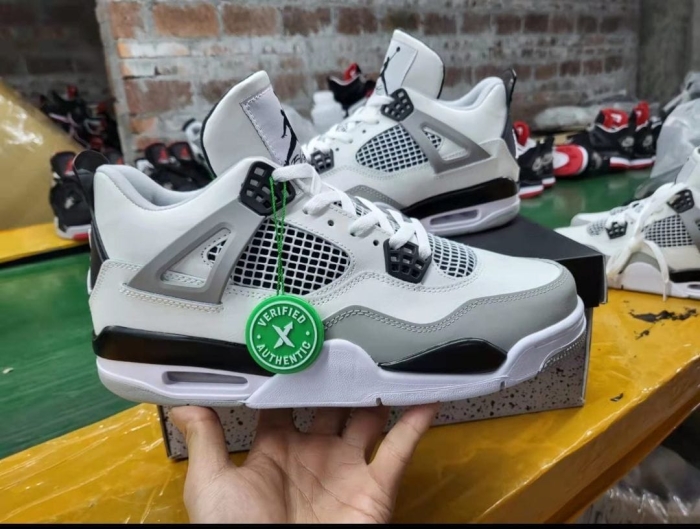 Distinguished White Jordan 4 Retro youth exclusive colorway released in May 2021 of Michael Jordan’s third signature shoe sneakers of the best look Sizes 38 to 45