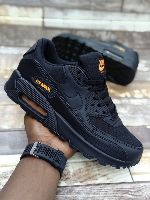 AIR MAX 90 NRG LAHAR ESCAPE Black Mens sneakers running shoes made with a mostly leather upper and fitted with a rubber sole for traction and comfort Sizes 40-45