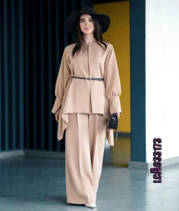 Order 2peace elegant Turkey female corporate wears [BROWN] Size L-2XL