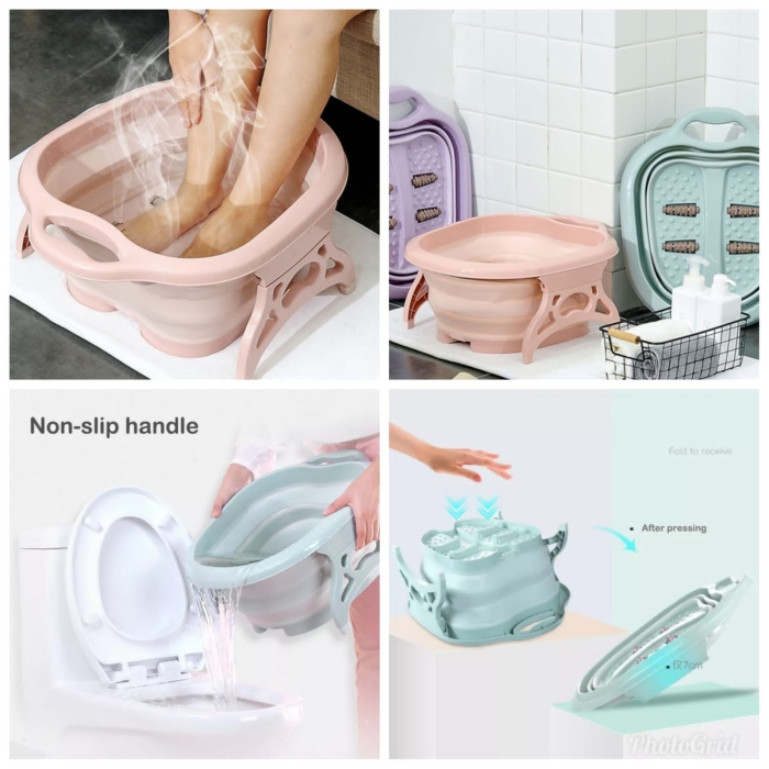 Collapsible Foot Bath Foot Soaking Bath Basin Plastic Tub Parent