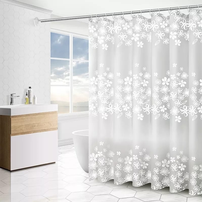 Order new floral print waterproof  shower curtain Size 180*200cms