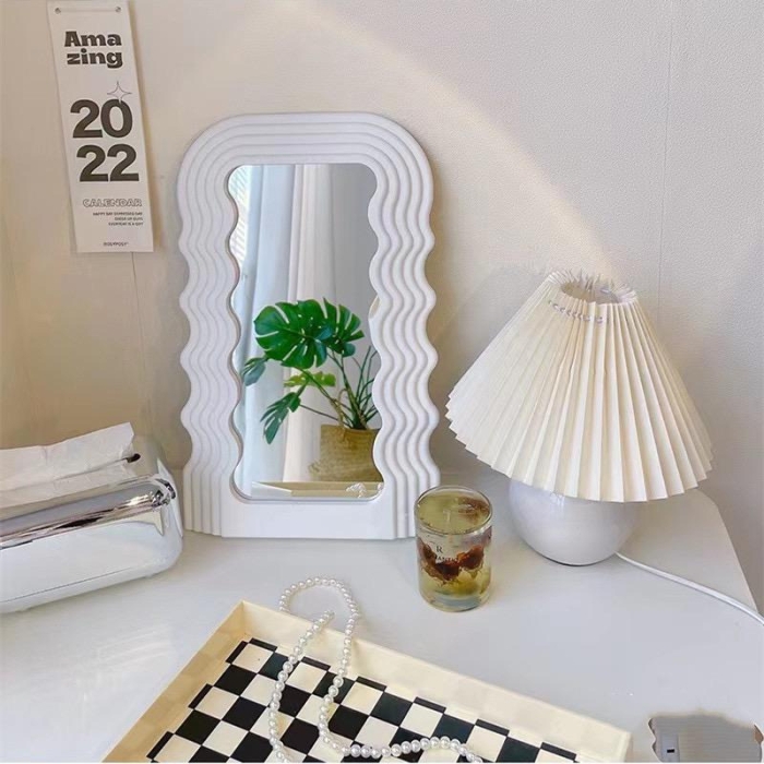 Order New Trendy Aesthetic Wavy Ultrafragola Mirror for Makeup Table and Vanity Cute Y2K Room and Home Decor // Table top wavy mirror 