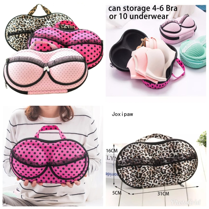 Get this classy LIGHT WEIGHT HARD SHELL  Bra Underwear Lingerie Case /Travel Bag Storage Box /Portable Storage Laundry Protection