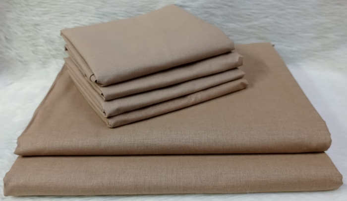 7*8  plain bedsheets cotton  with 4 pillowcases  [