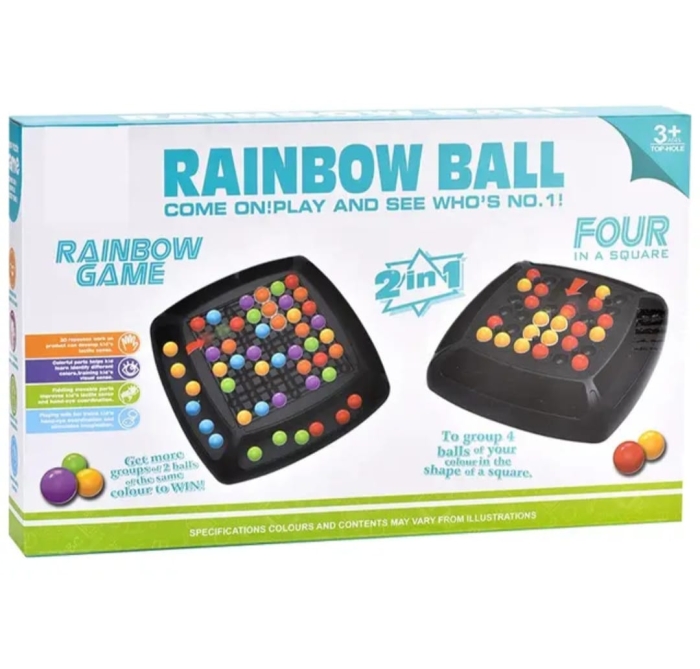 2 in 1 Rainbow ball Four in a square