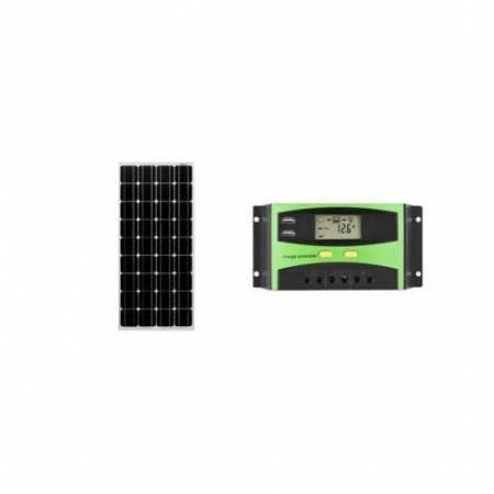 Solar Panel 100w + Charge Controller-10A