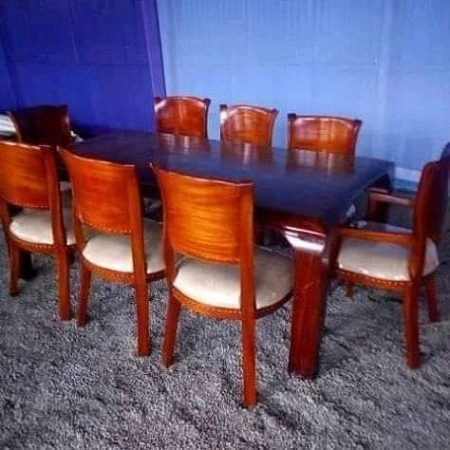 8 chairs with a solid hardwood Dining table with chairs