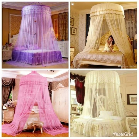 Large round mosquito net