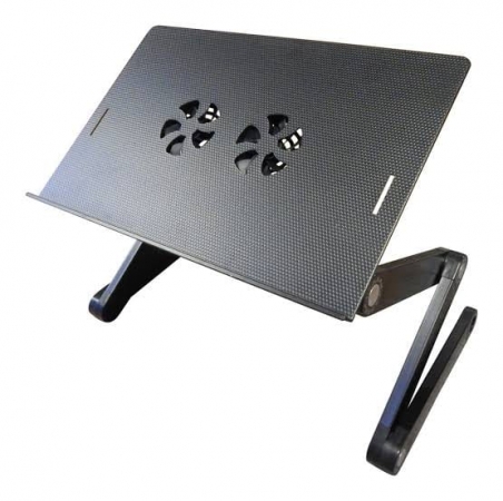Adjustable Folding Laptop or Notebook Desk Stand - USB Fan Cooled