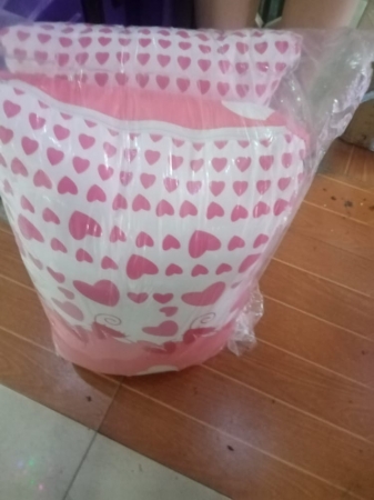 pink super soft floral fiber pillow