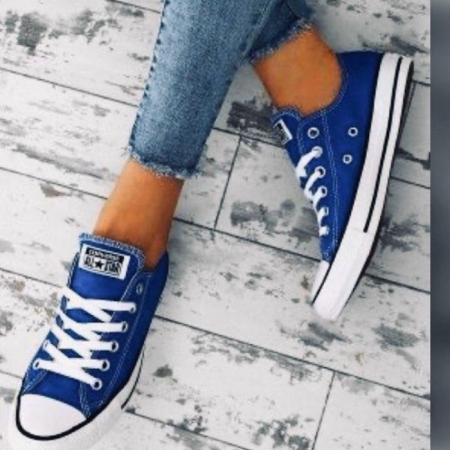 blue normal-cut converse laced | Order from Rikeys faster and cheaper