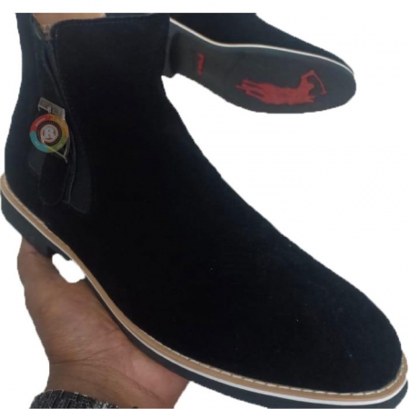 Black Polo leather high quality Chelsea boots