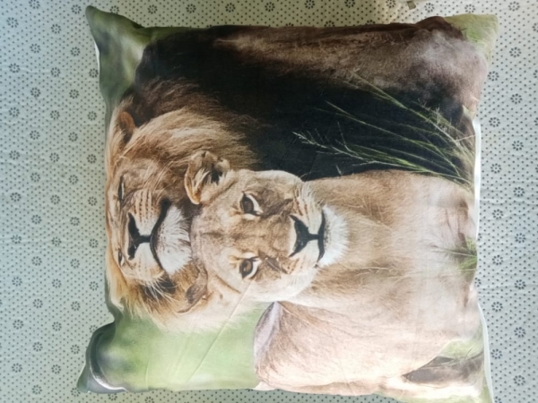 Lion animal throw pillow
