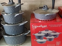 10pc Die Casting Cookware Set Granite Cooking Pots