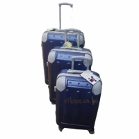 Large medium small travel bags suitcase blue