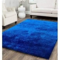 Blue Fluffy carpets 5 x 8 sq ft