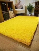 Yellow Fluffy carpet 5 x 8 sq ft