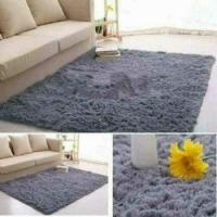 Grey Fluffy carpets 5 x 8 sq ft 
