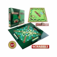 2 in 1 Scrabble and Monopoly classic board game set