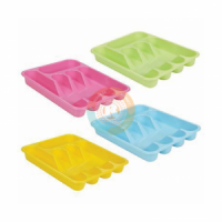 Five Compartment Cutlery Tray Plastic Kitchen Drawer Insert Organizer Holder