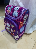 Marie Cartoon themed purple kids backpack