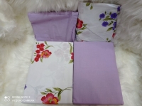 Purple Two mix and match pure cotton bedsheets Four pillowcases size 6x6
