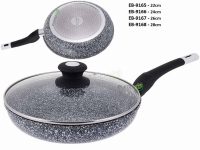 EB-9167- 26cm Edenberg granite fry pan with glass Lid
