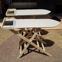 Foldable Wooden Steam Ironing table with high quality iron rest - broad width and longer length