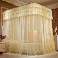 High quality 2 stand mosquito net with rails available 4*6 ft/5*6 ft/6*6 ft and colors White/Pink/Cream/Purple
