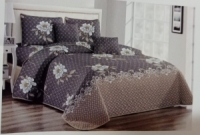 Trendy Brown floral bedcover set 7by8 1 bedcover 1 bedsheet 2 pillowcases 